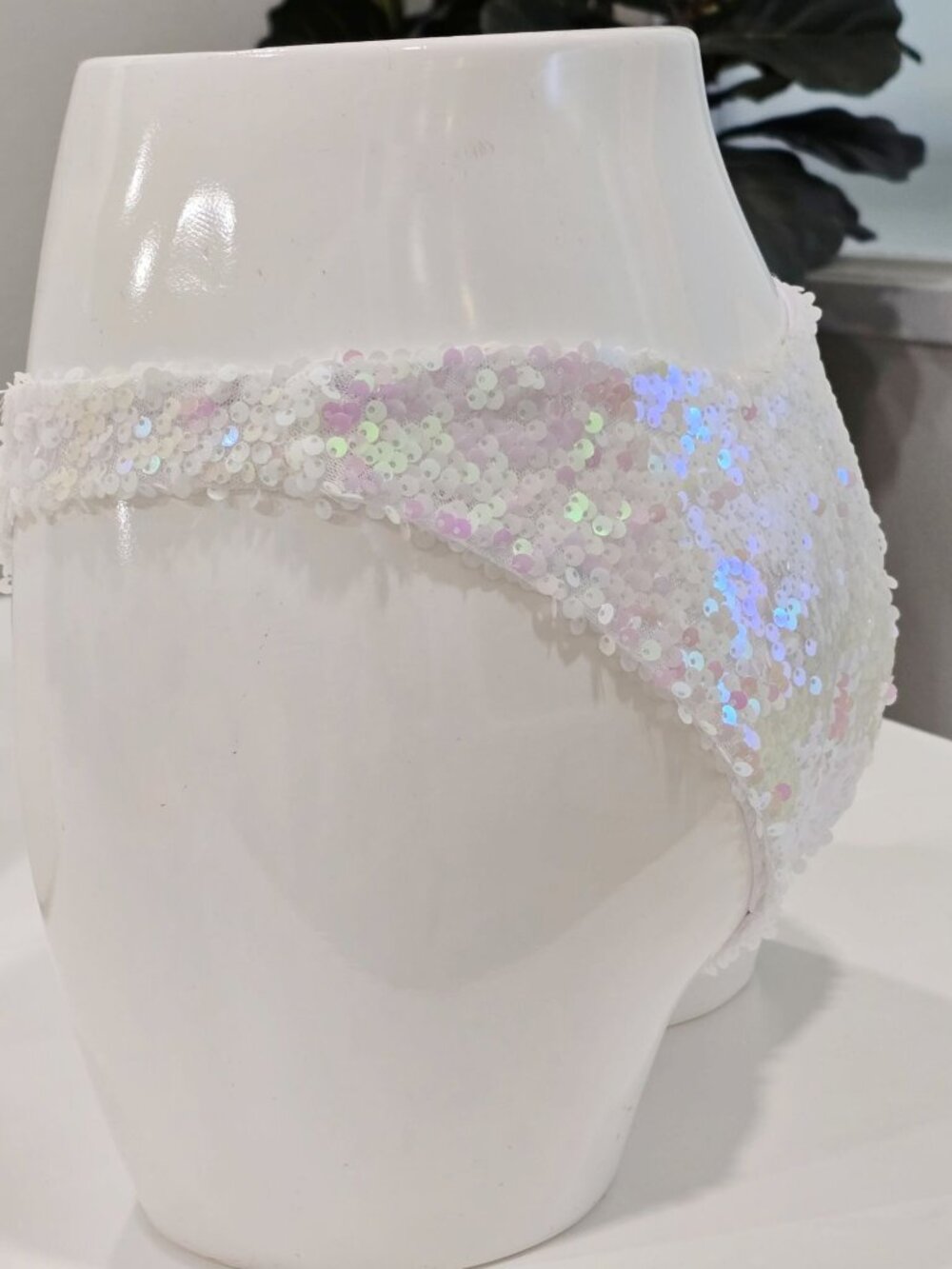 Club Exx ✦ Pixie Playroom Sequin Bottoms ✦ White Iridescent Ravewear S NWT - Picture 4 of 8